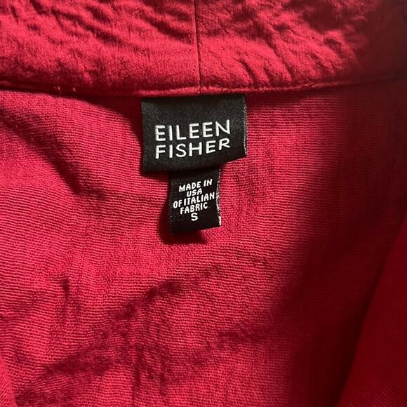 Eileen Fisher Red Full Zip Sweater Size S - Picture 2 of 7